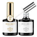 Modelones ジェルネイル トップコート ベースコート 10ml 2本セット ノンワイプ 拭き取り不要 大容量 速乾 ジェルネイル用 UV/LED対応 カ...