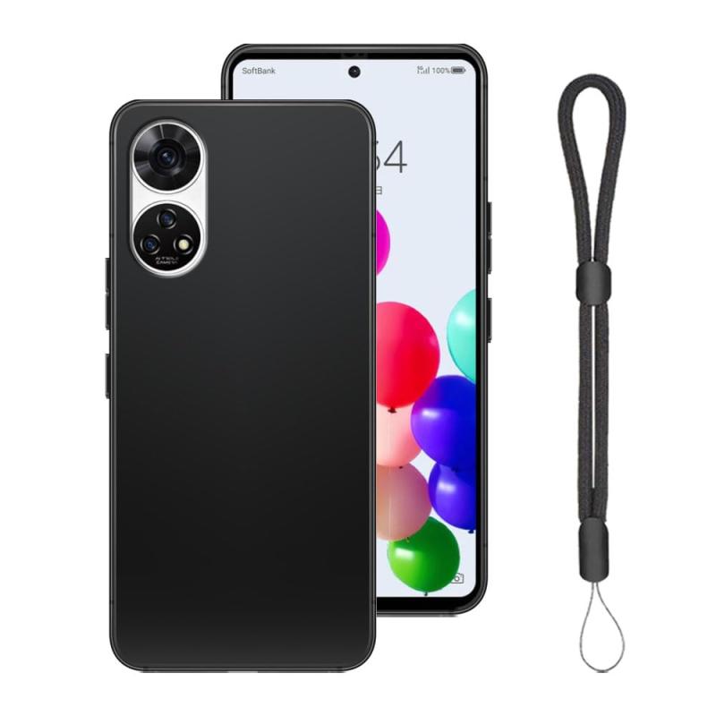 For ZTE あんしんファミリースマホ ケース【LAZIRO】TPU製 ソフト 薄型軽量 落下防止 衝撃吸 収傷つけ防止 取り出し易い ZTE あんしんファミリースマホ スマホ 本体 対応用 ケース(ブラック)