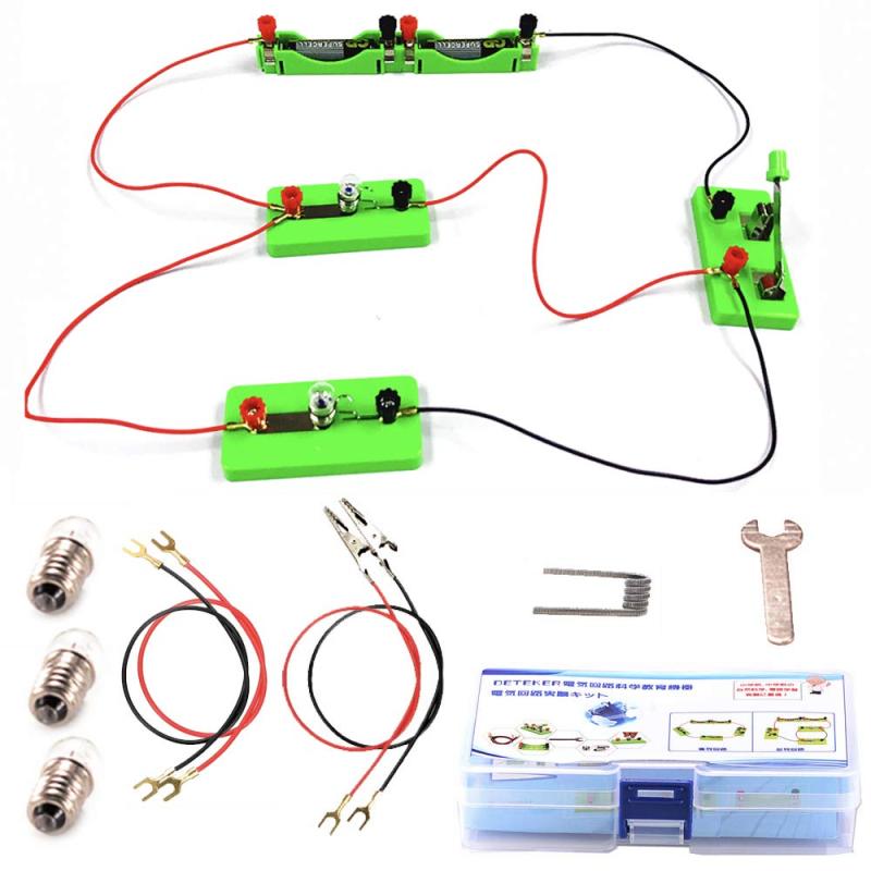DETEKER 電気回路実験キット 知育学習 科学実験 小学生 中学生 理科 自由研究 豆電球 実験 セット サイエンス実験 直列 並列 回路実験キット プレゼントのサムネイル