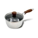 every U. チタンコート 片手鍋 18cm ガラス蓋付き ふっ素樹脂塗膜加工 ガス火/IH対応 高熱効率 こげつきにくい PFOS フリー 耐摩耗性75万...