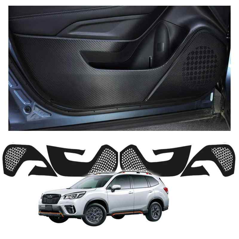 【4PCS】スバル フォレスター SK系 新型 H30.12~ 対応 ドアキックガード ドアトリムガード 汚れ防止 傷..