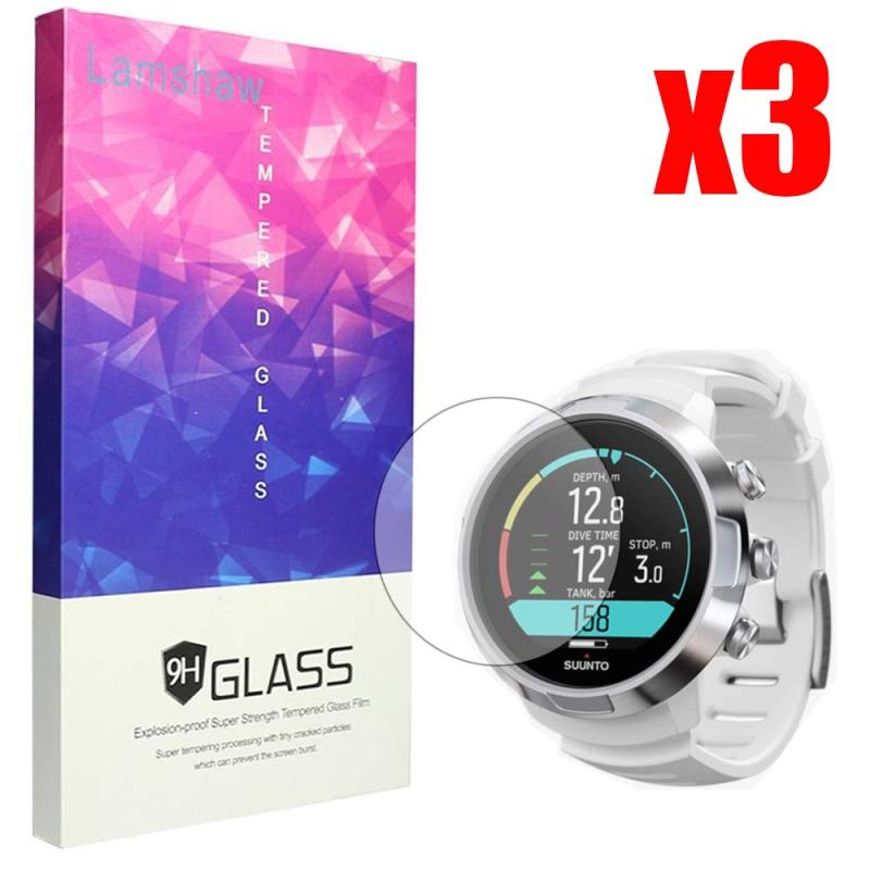 Lamshaw SUUNTO D5 保護フィルム, 9H ガラスフィルム カバー 対応 SUUNTO D5 ダイブコンピュータ スン..