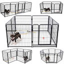 KIRATAKU ペットサークル 8枚組 スチール製 高さ80cm ペットケージ 大型犬 ペットフェンス ペットサークル 犬ケージ コンパクト 犬用サークル 室...