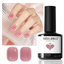 Modelones ジェルネイル シアーカラージェル 単色 透明感ある 15ml UV/LED対応 初心者&プロ適用 ポリッシュタイプ セルフネイル(ライトヌード)(3)