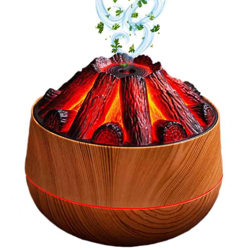 ATUSI 加湿器 小型 卓上 大容量300ML 卓上加湿器 除菌 大加湿量 2段階ミスト 節電対策 長時間連続加湿 静音 ミニ加湿器 持ち運び便利 軽量 ポータブル加湿器 薪 水漏れ防止 お手入れ簡単 乾燥/