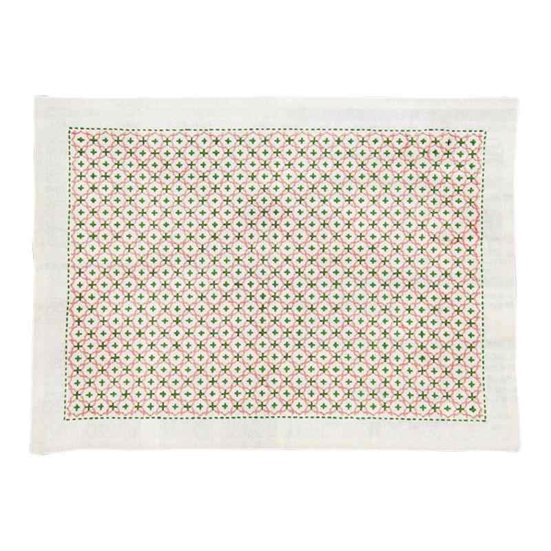 オリムパス製絲 一目刺しキット ランチョンマット 十字花刺し 生成 SK-337