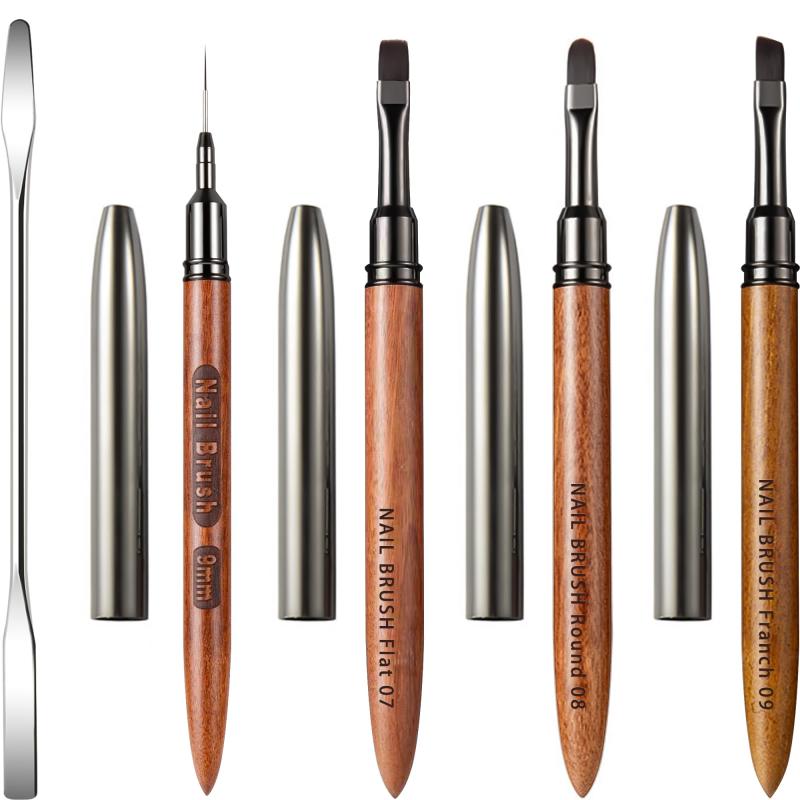 Justit ジェル ネイル 筆 キャップ付き ジェル ネイル ブラシ ネイル ブラシ セット ジェルブラシ ジェ..