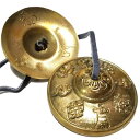 OnlyTime ティンシャ チべタンベル チベットベル 吉祥八文様 チベット 密教法具 仏具 楽器 癒しグッズ ヨガ 浄化 マット ヒーリング ストレス 解消 不眠 セラピー (チベタンベル A 八宝 八吉祥 6