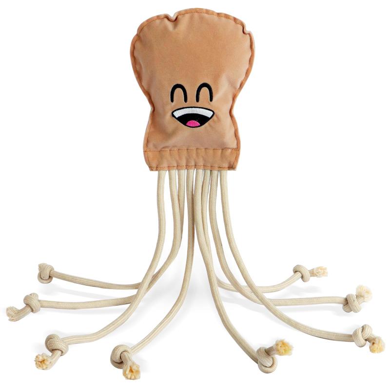 犬 おもちゃ ぬいぐるみ ロープ 噛むおもちゃ 【ストレス解消・運動不足解消 トレニンーグ・ブルータコ】 投げる玩具 頑丈 知育玩具 大中小型犬 歯磨き 引っ張り 犬用おもちゃ