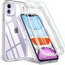 OWKEY iPhone 11 ケース スリム クリア アイフォン11 ケース【ガラスフィルム*1枚付き 貼り付け簡単 】米軍MIL規格 耐衝撃 全面保護 ip...