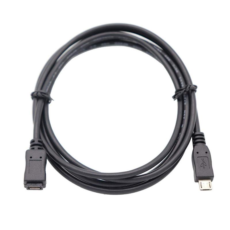 ViViSunMicro USB2.0延長ケーブル 5ピン micro-B オス-メス 5芯線 データ転送&充電対 OTG(ホスト機能)延長対応 (1.5m)