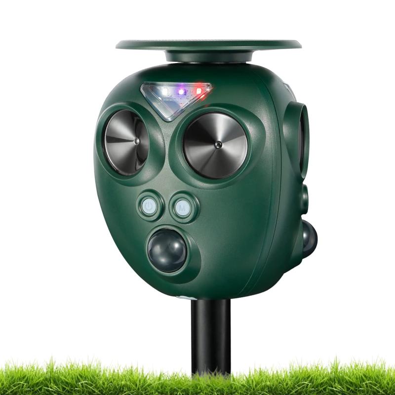 【野良猫撃退・超音波/警報音/LED強力フラッシュライト機能】 MEXITOP 猫よけ鳥よけ 犬よけ 超音波 動物撃退器 3面超音波360°保護 猫除け ねこよけ 害獣撃退 鳥害対策 糞被害対策 ネズミ 駆除US