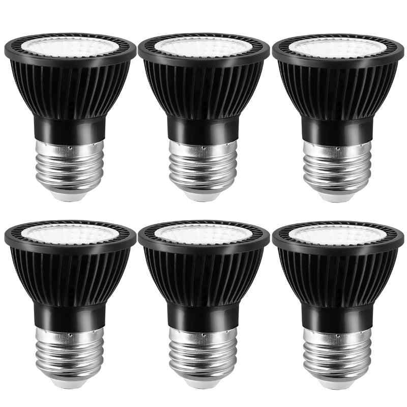 LEDスポットライト LED 電球 E26口金 500LM 5.5W ledハロゲン電球 50W形相当 集光タイプ40° 長寿命 省エネ 調光器非対応 昼白色5500K 6個セット (ブラック 5500K)