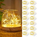 LIHAO フェアリーライト 12個セット LEDストリングライト 電池式 イルミネーションライト クリスマスツリー ライト led クリスマス 電飾 ストリン...
