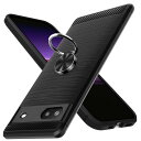 Google Pixel 6Aケース リング付き耐衝撃 ケース Pixel 6A カバー シリコン tpu スマホケースリング 薄型 柔軟 衝撃吸収 米軍MIL規格取得 保護カバー 黄変防止 指紋防止 軽量 耐久性 専用カバー ブル(3)