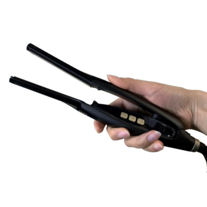 【正規品_CARERISE】ケアライズプレミアム　ストレートヘアアイロン（ブラック）　プレミアムプレート 搭載 毛髪 負担 滑りフッ素コーティング 水蒸気 髪内部 水分量 つややかな