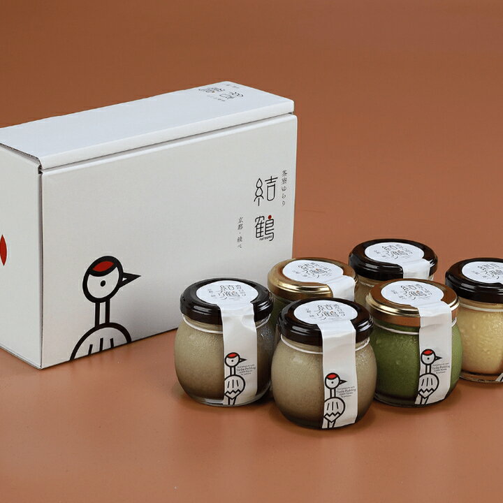 【送料込み】【京都府】結鶴プリン6個セット（バニラ/ほうじ茶/抹茶 各2個）（茶寮ゆらり） ※冷蔵配送 お土産 ギフト プチギフト 誕生日
