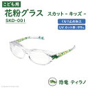 花粉対策 メガネ 子ども用 花粉眼鏡 花粉グラス UVカット 【 花粉グラス スカット 子ども用 SKD-001 恐竜 ティラノ 】 黄砂 pm2.5 花粉 対...