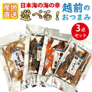 越前の選べる おつまみセット 【 選べるおつまみ3点セット 】珍味 乾物 酒の肴 お酒のおつまみ 晩酌セット ギフト取り寄せ グルメ