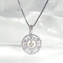 k18WG ダイヤモンド ペンダント トップ ネックレス ペンダントトップ ゴールド ダイヤモンド ネックレス ダイヤ ネックレス ミルグレイン サークル アン...