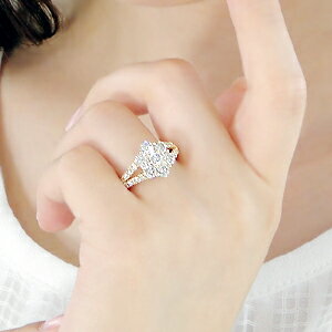 ◆K18YG/PG【1.85ctUP】ダイヤモンド フラワー リングジュエリー 指輪 リング 18k 18金 人気 可愛い ダイヤ 1ct 1カラット 大粒 フラワー 花 ダイア 4月誕生石 プレゼント 送料無料 刻印無料 品質保証書 代引手数料無料 ブライダル