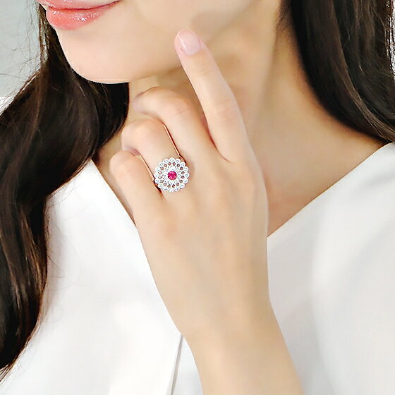 Pt900 ルビー ダイヤモンド リング指輪 リング プラチナ 婚約指輪 カラーストーン ダイヤ ダイア 7月 4月 誕生石 取 j-for-you-10000676 ジュエリー for you サンプル画像3