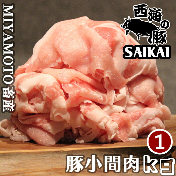 父の日 敬老の日 長崎県 秘宝 西海の豚 小間肉 1kg(500g×2パック) 1kgあたり4,800円 1