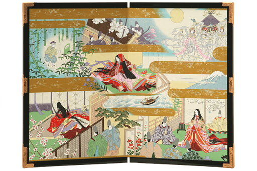屏風 衝立 友禅和紙工芸品 15号二曲絵屏風 竹取物語 60cm幅 日本製 送料無料 ギフト インテリア 飾り 衝立 日本土産 海外向け 日本みやげ アート和室 リビン グ贈り物 おしゃれ 和風 屏風絵 ミニ 屏風 衝立 友禅和紙工芸品 15号二曲絵屏風 竹取物語 60cm幅 日本製 送料無料 ギフト インテリア 飾り 衝立 日本土産 海外向け 日本みやげ アート和室 リビン グ贈り物 おしゃれ 和風 屏風絵 ミニ