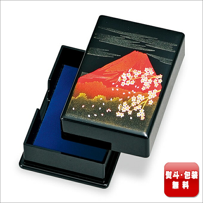蒔絵小物 名刺入れ 富士さくら 山中漆器 日本製 富岳 桜 外国人向け 日本土産 日本みやげ 和 小物 名刺ケース ボックス カードホルダー プレゼント ノベル...