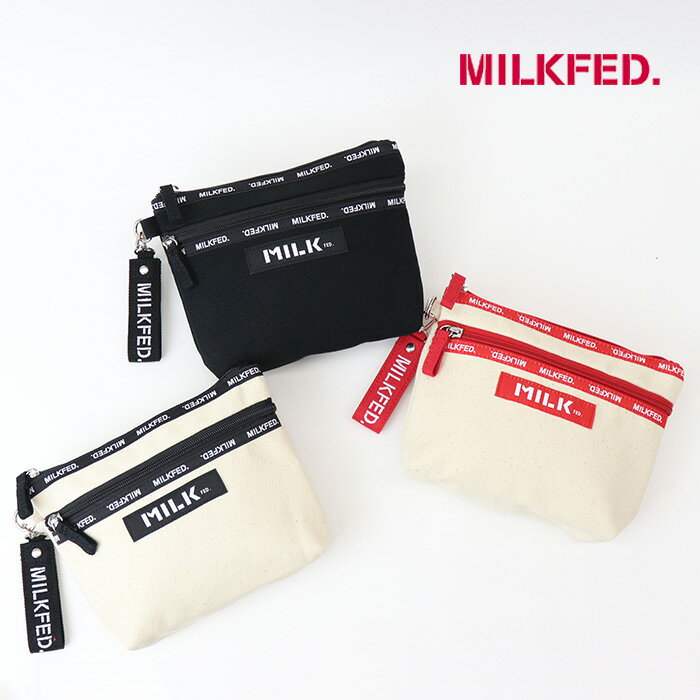 MILKFED ミルクフェド LOGO TAPE DOUBLE ZIP 