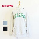 【SALE セール 20％OFF】MILKFED. ミルクフェド レディース CHAIN STITCH LOGO BIG HOODIE MILKFED. チェーンステッチロゴスウェットパーカー 103223012023