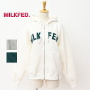 MILKFED. ミルクフェド レディース ARCH LOGO ZIP UP HOODIE MILKFED. ジップパーカー 103233012014