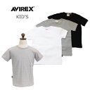 【SALE セール】AVIREX アヴィレックス キッズ KID'S DAILY RIB CREW NECK T キッズデイリーリブ クルーネックTシャツ 6383502