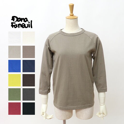 Dana Faneuil ダナファヌル レディース ムラ糸七分袖Tシャツ D538118 Dana Faneuil ダナファヌル レディース ムラ糸七分袖Tシャツ D538118