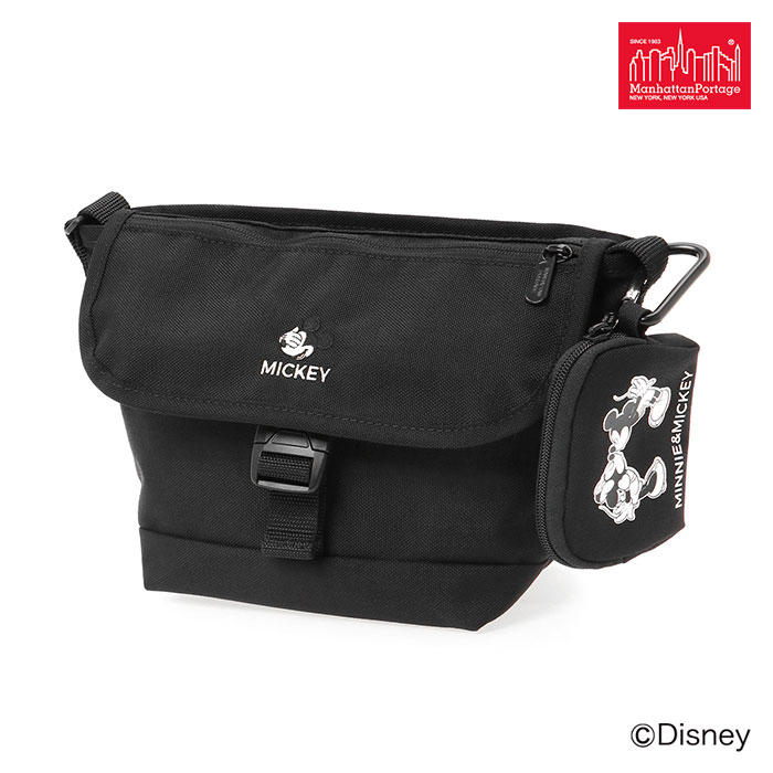 【数量限定】Manhattan Portage マンハッタンポーテージ 【Mickey Mouse Collection】 Nylon Messenger Bag Flap Zipper Pocket 1603FZP-MIC24