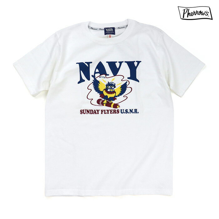 樂天商城 - Pherrow's フェローズ プリントTシャツ U.S.NAVY 26S-PT16