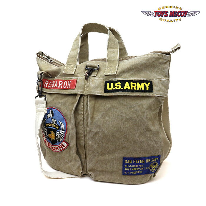 TOYS McCOY トイズマッコイ バッグ HELMET BAG CANVAS CLOTH SNOOPY U. S. ARMY AIRBORNE ヘルメットバ..