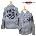 TOYS McCOY トイズマッコイ ジャケット NAVY COVERALL HICKORY STRIPED FELIX THE CAT ネイビー カバーオール ヒッコリーストライプ フィリックス・ザ・キャット TMJ2004