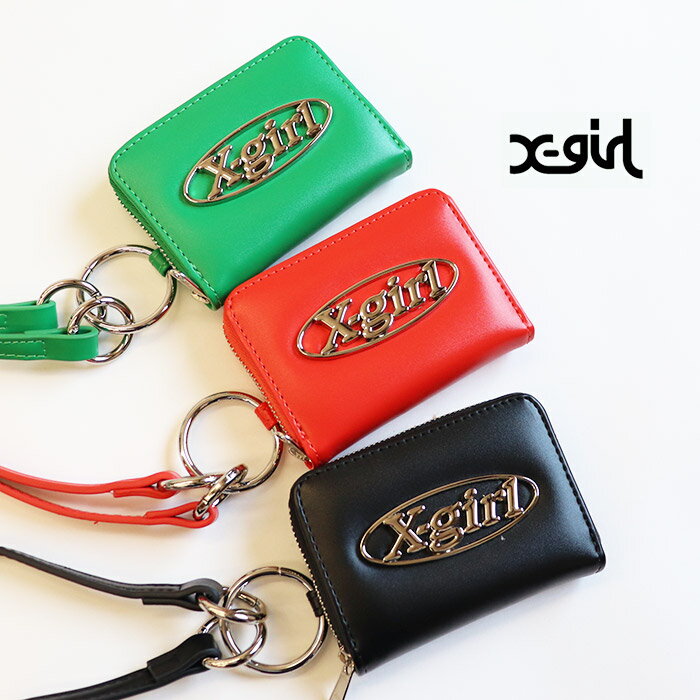 X-girl エックスガール OVAL LOGO COIN CARD CASE 2WAYコインケース 105232054004