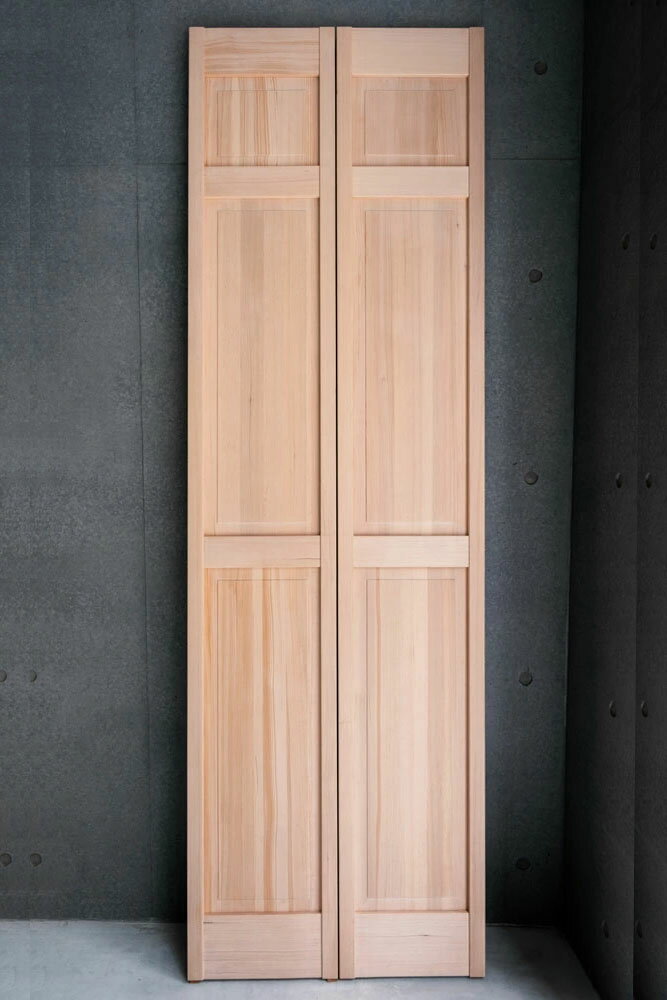 【木製 折戸】オリジナル木製 クローゼット ドア1460 W606