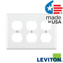 アメリカ製 本物です！LEVITON プラプレート 6口コンセント 白 88030