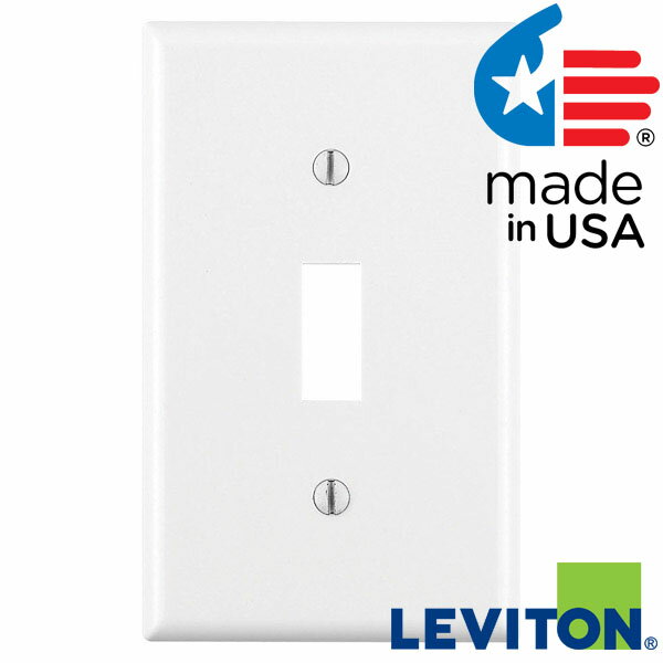 アメリカ製 本物です！LEVITON プラプレート 1スイッチ 白 88001