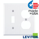 アメリカ製 本物です！LEVITON プラプレート スイッチコンセントコンビネーション 白 88005