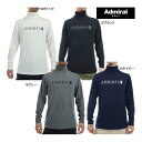 アドミラル ゴルフ ウエア メンズ タートルシャツ ADMA484 ソフトタッチ ロングスリーブ Admiral Golf 長袖 M L LL 3L ホワイト 24AWW ASR SAL(4)