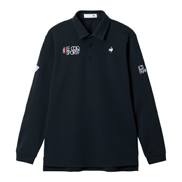 ルコック ゴルフ 25年秋冬ウエア 新作 メンズ ベーシックデザイン長袖シャツ LG5FLS00M le coq sportif GOLF デサント DESCENTE 定番 ストレッチ 上品 鹿の子