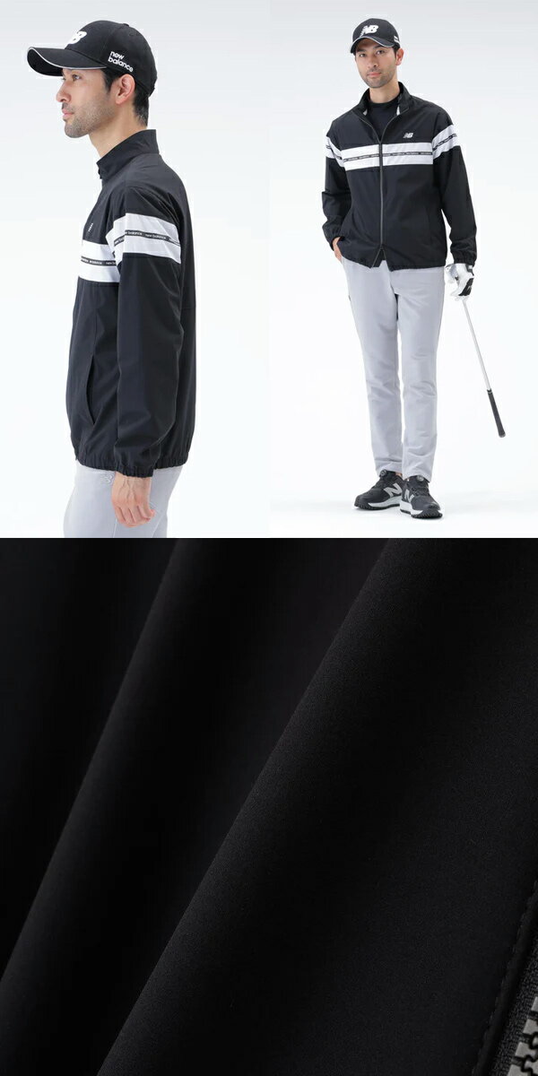 ニューバランス 25年秋冬ウエア 新作 ゴルフ メンズ ウィンドブルゾン 012-5220001 フルジップ new balance GOLF NB 長袖 アウター 羽織 上着 10PT