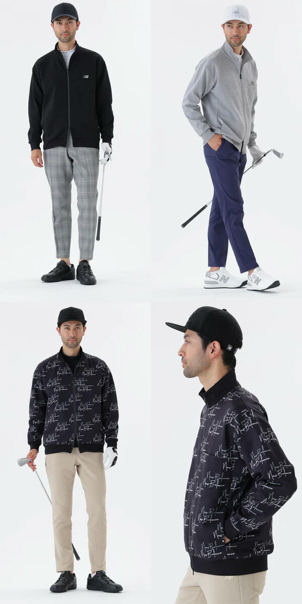 ニューバランス 25年秋冬ウエア 新作 ゴルフ メンズ スタンド プルオーバー 012-5262002 スウェット フルジップ new balance GOLF NB 長袖 10PT