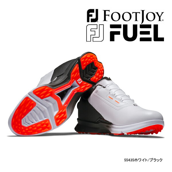 新作 フットジョイ ゴルフ メンズ シューズ 55435 フュ—エル ボア W ホワイト/ブラック FOOTJOY GOLF 靴 25.5 26 2...