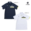 新作ルコック ゴルフ メンズ ウエア ポロシャツ LG5SHS08M メッシュ 小柄 ジャガード 半袖 シャツ le coq sportif GOLF デサント 吸汗 速乾 25SSW ASR27 SAL