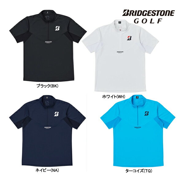 先行予約 ブリヂストン ゴルフ 26年春夏ウエア 新作 メンズ 半袖ハーフZIPシャツ IGM10A ゴルフウェア BRIDGESTONE GOLF BS ハーフジップ 半袖 ストレッチ